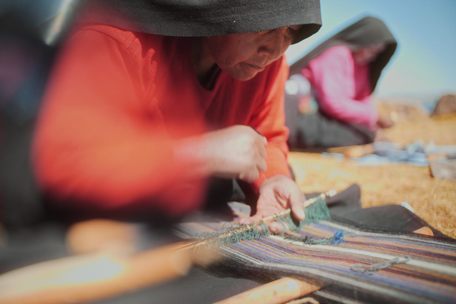 Quechua weaver in the Peruvian Andes — still from The Call of Silence